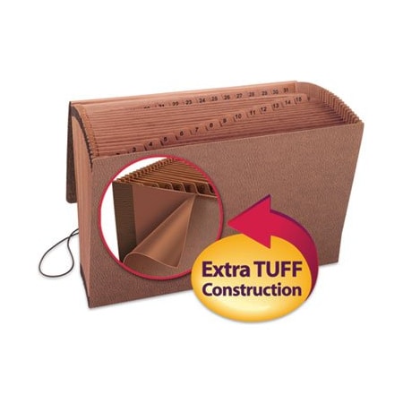 Smead Smead, TUFF EXPANDING FILES, 31 SECTIONS, 1/31-CUT TAB, LEGAL SIZE, REDROPE 70369